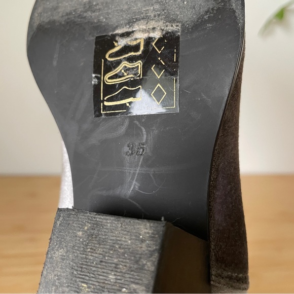 Topshop Women's Gray Velvet Cowboy Boots Embroidered Silver Insects 35 5 - Picture 12 of 12